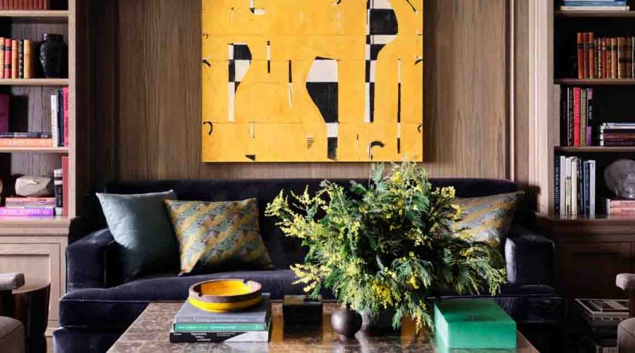 A high contrast home base in Chicago Architectural Digest's 7 Opulent Art Deco–Inspired Homes.